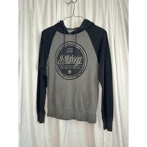 Billabong Grey Black Long Sleeved Hoodie Size S